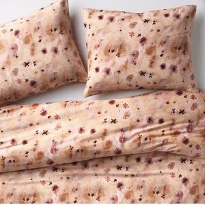 Casaluna Floral Duvet Cover Set - Cream and Brown